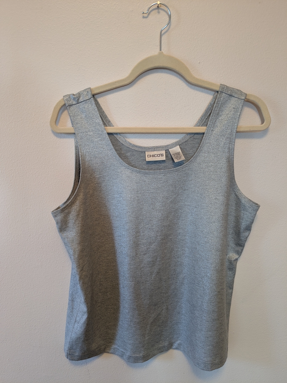Chico's Women's Gray Tank Top – Sleeveless Scoop Neck